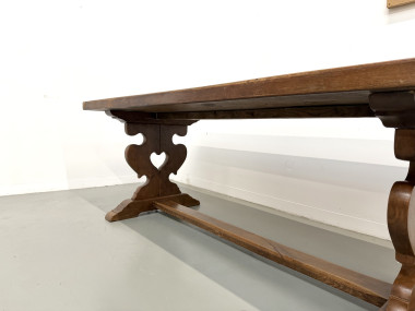 Table monastère en chêne, circa 1900, vue 19