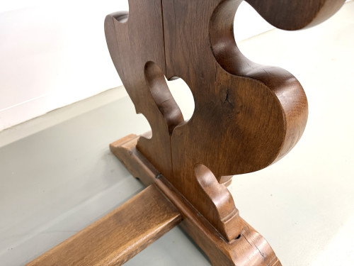 Table monastère en chêne, circa 1900, vue 20