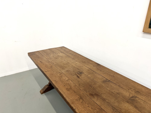 Table monastère en chêne, circa 1900, vue 23