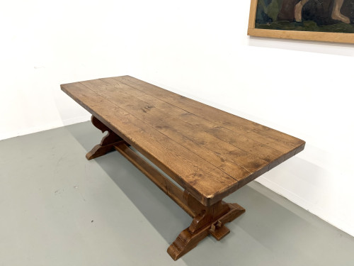 Table monastère en chêne, circa 1900, vue 24