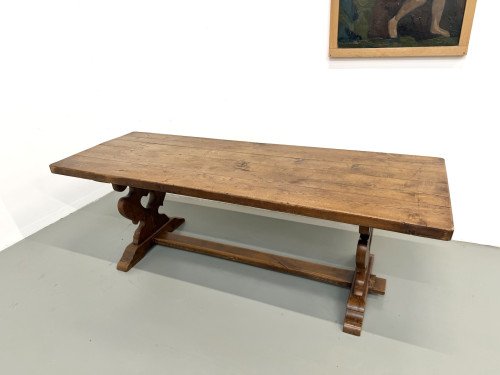 Table monastère en chêne, circa 1900, vue 27