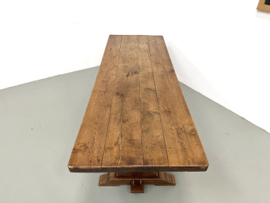 Table monastère en chêne, circa 1900, vue 28
