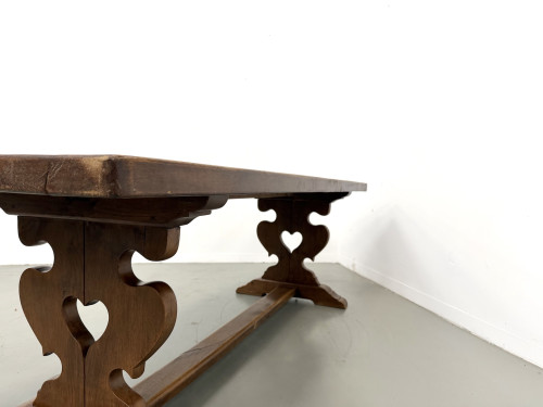Table monastère en chêne, circa 1900, vue 29