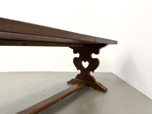 Table monastère en chêne, circa 1900, vue 30