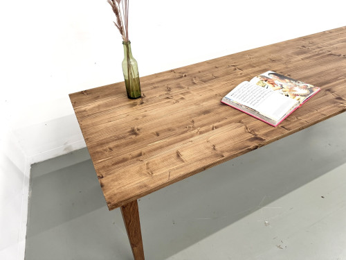 Table de ferme aux pieds fuseaux, L 260 cm, vue 3