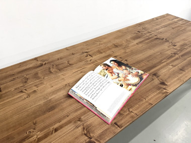 Table de ferme aux pieds fuseaux, L 260 cm, vue 4