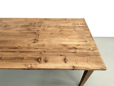 Table de ferme aux pieds fuseaux, L 260 cm, vue 5