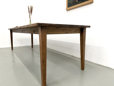 Table de ferme aux pieds fuseaux, L 260 cm, vue 8