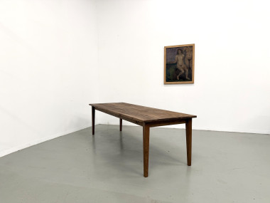 Table de ferme aux pieds fuseaux, L 260 cm, vue 16