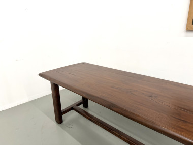 Table de ferme circa 1900 en chêne et pin massif, vue 4
