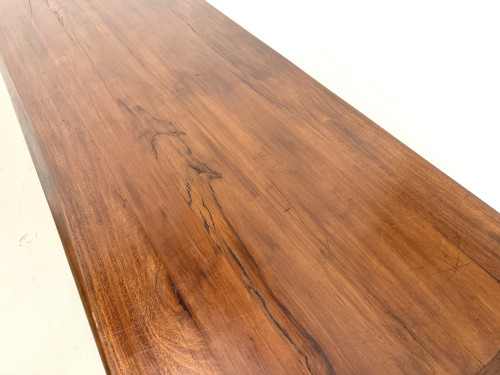 Table de ferme circa 1900 en chêne et pin massif, vue 7
