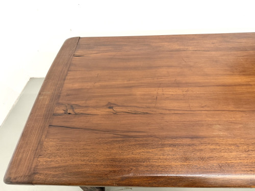 Table de ferme circa 1900 en chêne et pin massif, vue 9