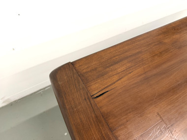 Table de ferme circa 1900 en chêne et pin massif, vue 10