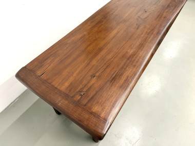 Table de ferme circa 1900 en chêne et pin massif, vue 11
