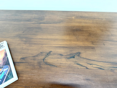 Table de ferme circa 1900 en chêne et pin massif, vue 14