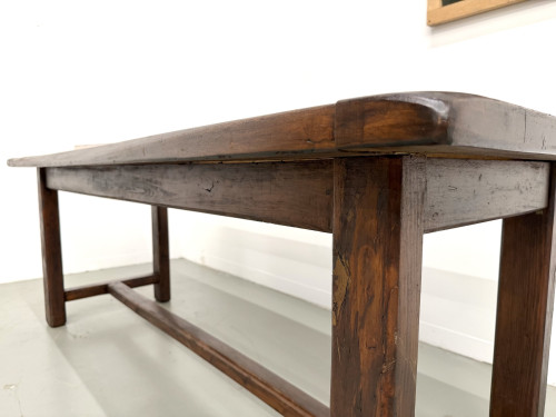 Table de ferme circa 1900 en chêne et pin massif, vue 17