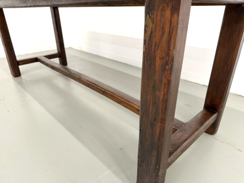 Table de ferme circa 1900 en chêne et pin massif, vue 18