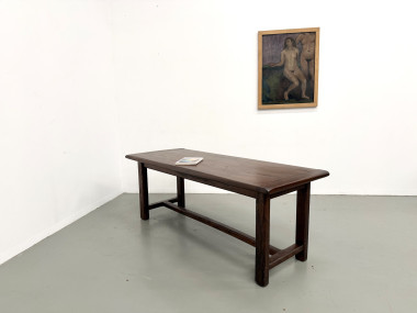Table de ferme circa 1900 en chêne et pin massif, vue 21
