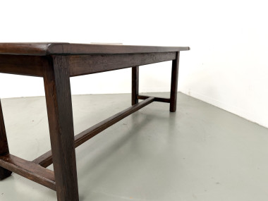 Table de ferme circa 1900 en chêne et pin massif, vue 22