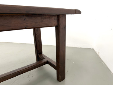 Table de ferme circa 1900 en chêne et pin massif, vue 26