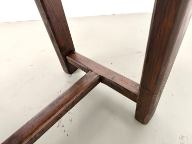 Table de ferme circa 1900 en chêne et pin massif, vue 28