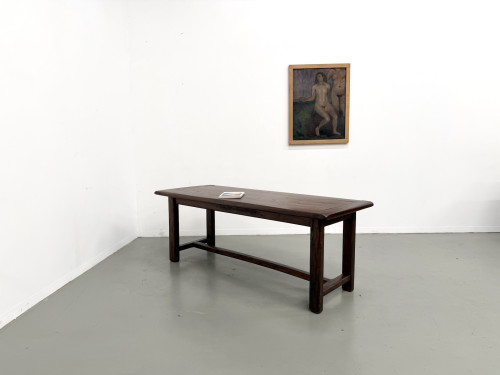 Table de ferme circa 1900 en chêne et pin massif, vue 30