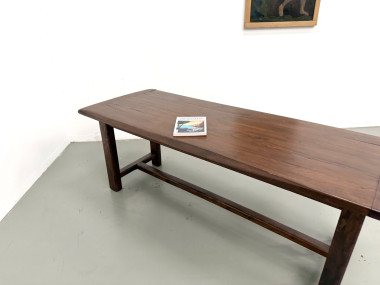 Table de ferme circa 1900 en chêne et pin massif, vue 32