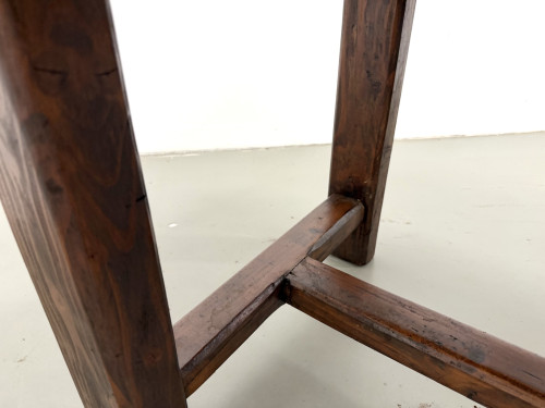 Table de ferme circa 1900 en chêne et pin massif, vue 34