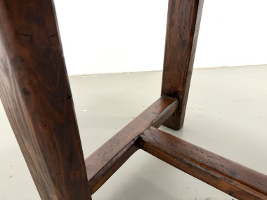 Table de ferme circa 1900 en chêne et pin massif, vue 34