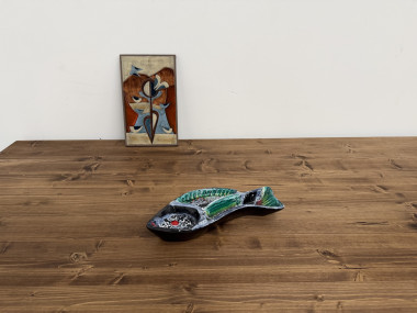 Plat / vide-poche « Poisson » en céramique de Vallauris – Années 1950-1960, vue 1