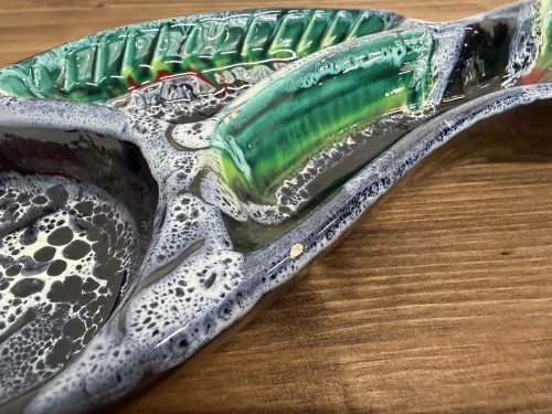 Plat / vide-poche « Poisson » en céramique de Vallauris – Années 1950-1960, vue 5