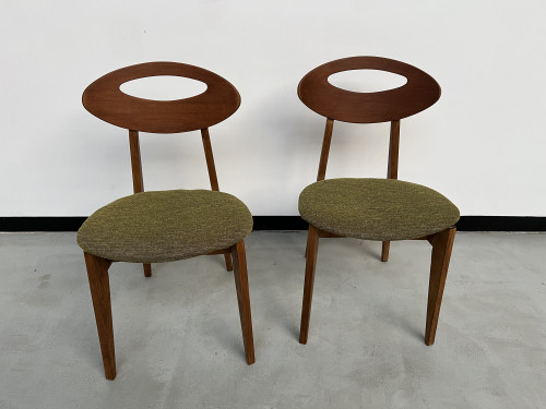 Duo de chaises Roger Landault pour Sentou, vue 1