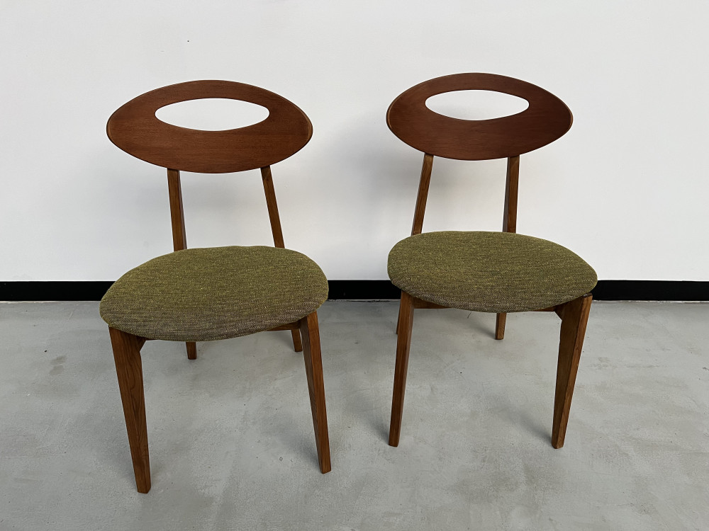 Duo de chaises Roger Landault pour Sentou, vue 1