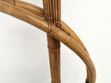 Lampadaire sculptural en rotin cintré, vue 11