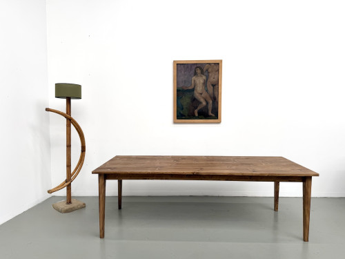 Table de ferme aux pieds fuseaux L240 cm, vue 1