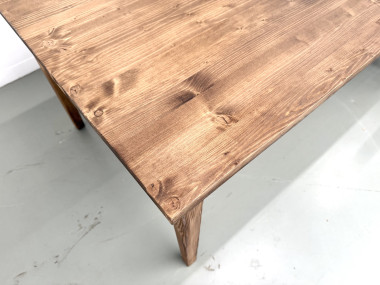 Table de ferme aux pieds fuseaux L240 cm, vue 12