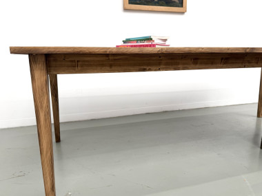 Table de ferme aux pieds fuseaux L240 cm, vue 15