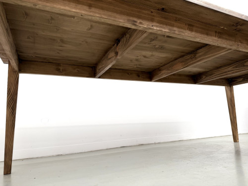 Table de ferme aux pieds fuseaux L240 cm, vue 16