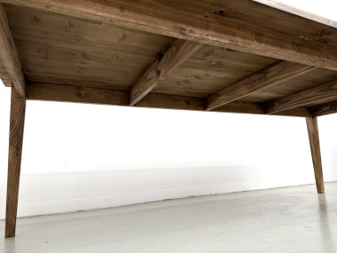 Table de ferme aux pieds fuseaux L240 cm, vue 16