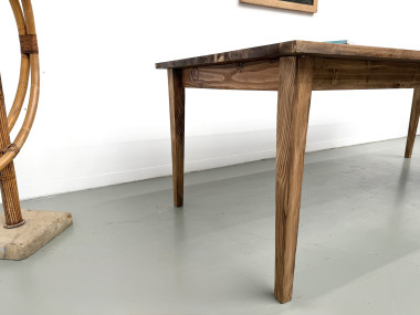 Table de ferme aux pieds fuseaux L240 cm, vue 17