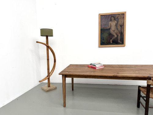 Table de ferme aux pieds fuseaux L240 cm, vue 18