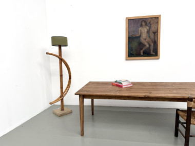 Table de ferme aux pieds fuseaux L240 cm, vue 18