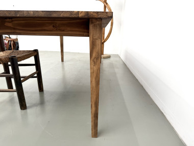 Table de ferme aux pieds fuseaux L240 cm, vue 20