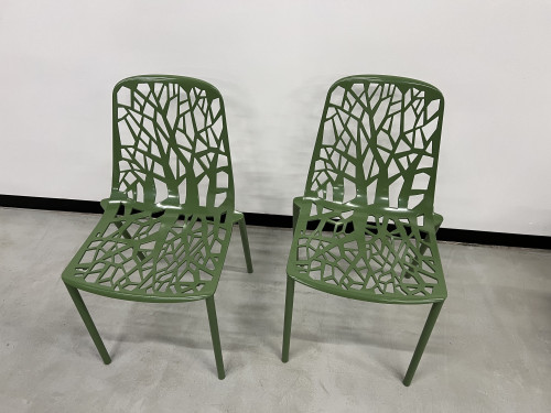Duo de chaises Fast Forest, vert forêt, vue 3