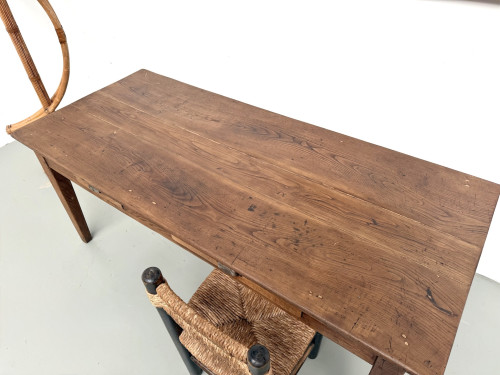 Table de ferme en chêne massif, années 30, vue 3