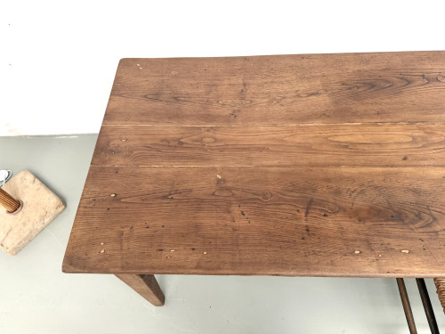 Table de ferme en chêne massif, années 30, vue 9