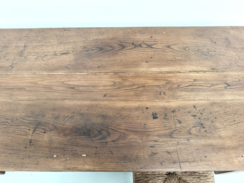 Table de ferme en chêne massif, années 30, vue 10