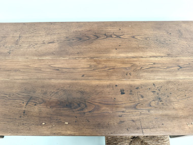 Table de ferme en chêne massif, années 30, vue 10