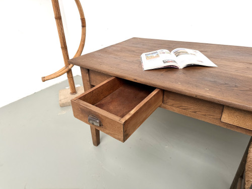 Table de ferme en chêne massif, années 30, vue 17