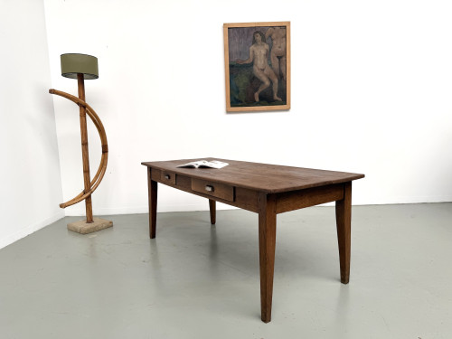 Table de ferme en chêne massif, années 30, vue 22